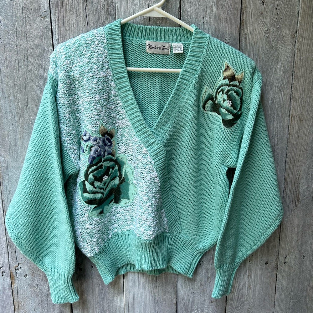 Vintage Hunter's Glen Pastel 80s Sweater Medium
